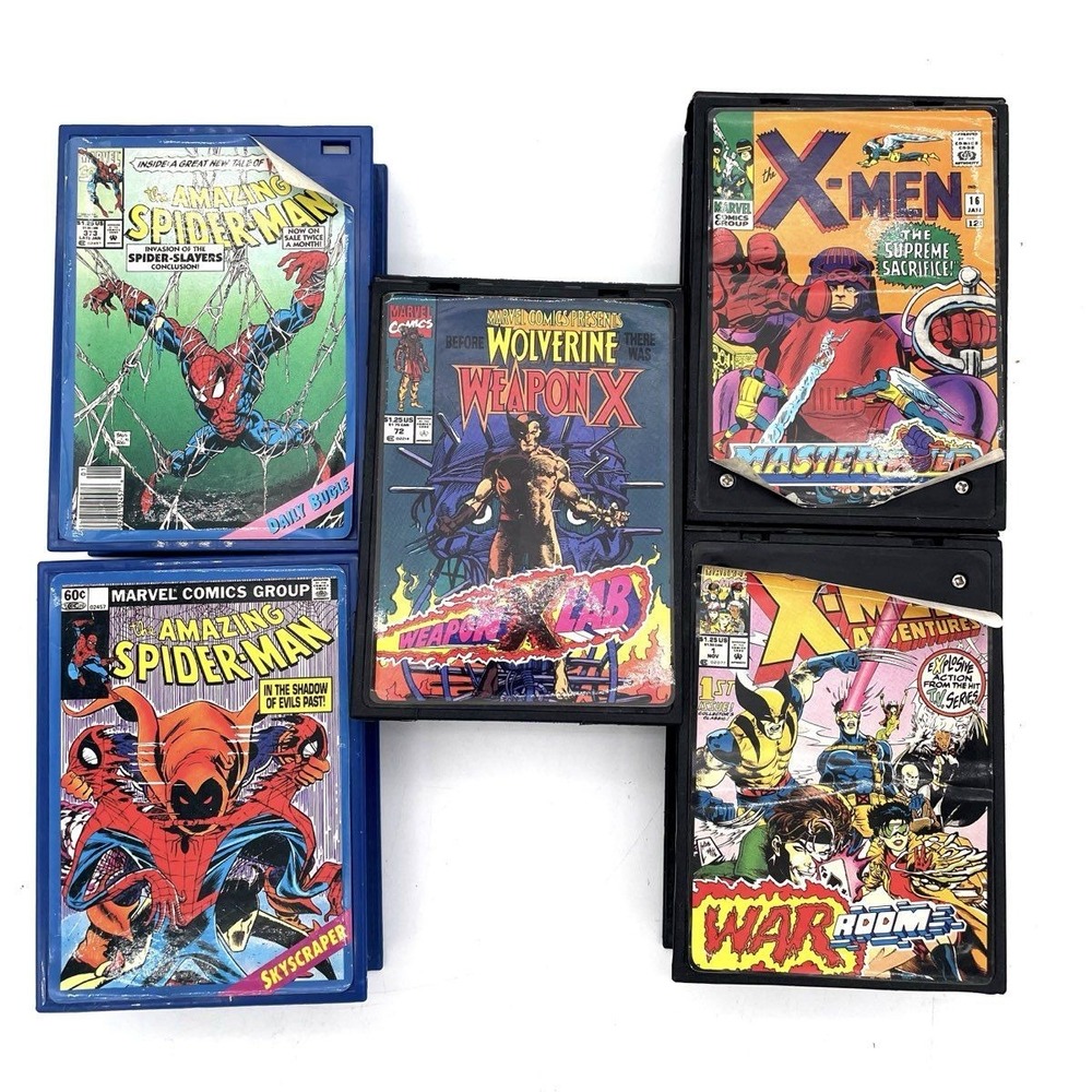Marvel Comics Pocket Playsets Lot Toy Biz 1994 Spider-Man X-Men 5 Sets